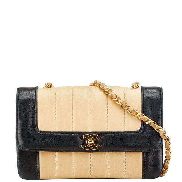 Chanel Coco Mark Mademoiselle Lambskin Shoulder Bag - Picture 1 of 8